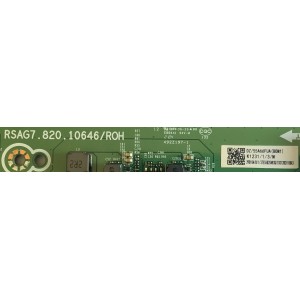 MAIN PARA SMART TV HISENSE 4K RESOLUCIÓN (3840 x 2160) NUMERO DE PARTE 290104 / RSAG7.820.10646/ROH / 3TE55620483Q / TX012W211U8A3 / MODELO 55U6G / 55A66FUA